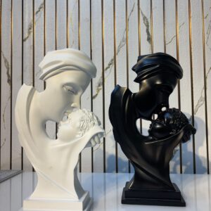 Black and white mother and son